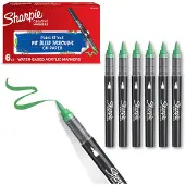 Sharpie Creative Marker Acrylverfmarkers | Brushtip | Verfmarkers op waterbasis | Inkt loopt niet door en geschikt voor de meeste oppervlakken | Groen | 6 stuks