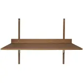 Ferm Living Sector Bureau 87x45 Cm Gerookt Eiken/messing - Bureaus Eikenfineer Brass - 1104269295