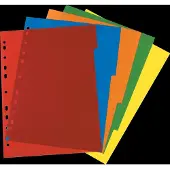 Herlitz Kunststof Tabbladen, Gekleurd, A4-formaat, 5-delig
