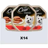 Cesar Hondenvoer - Classic - Rund in Paté - Maaltijdkuipjes 14x150g