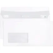 Clairalfa enveloppen DL 110x220mm wit venster links 45x90mm 500 stuks