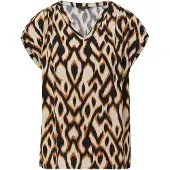 Comma Blouse crème / cognac / zwart