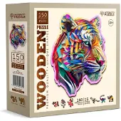 Wooden City Puzzel - Kleurrijke tijger - Hout - 150st.