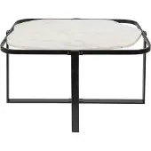 Clayre & Eef Salontafel 86x68x45 cm wit ijzer bijzettafel