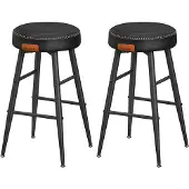Mazazu - Barkruk - Set van 2 - Zwart - 49.5x49.5x63