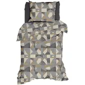 Romanette Dekbedovertrek Pictet Grijs Katoen-140 x 200 / 220 cm | 1-Persoons