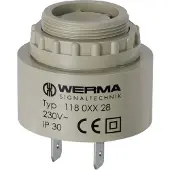 Werma Signaalapparaat, continu/puls, 64580075, 24VAC/DC, zwart
