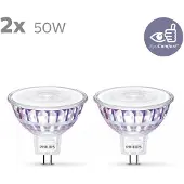 Philips Energiezuinige Spot - 50 W - GU5.3 - warmwit licht - 2 stuks - Bespaar op energiekosten