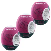 Satisfyer Egg Bubble - masturbatorei set - silicone - 3 stuks