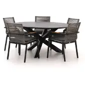 Bellagio + 10% kassakorting | Marudo/Lodola ø 150cm dining tuinset 6-delig stapelbaar