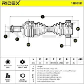 RIDEX 13D0131 Aandrijfas