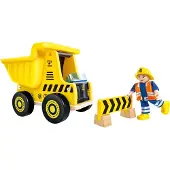 Hape Dump Truck Geel Kinderen