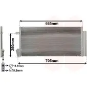 VAN WEZEL 17005396 Condensor voor airco