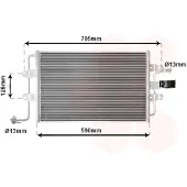 VAN WEZEL 58005176 Condensor voor airco
