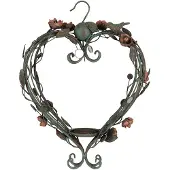 Clayre & Eef Kandelaar 43x22x60 cm metaal hartvormig