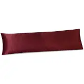 Beauty Silk - Satijnen Body Pillow Kussensloop - Burgundy - 40x145 cm - Glans Satijn