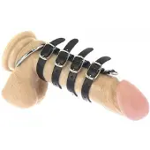 Rimba - Penis Strap Met Meerdere Leren Riempjes - Verstelbaar