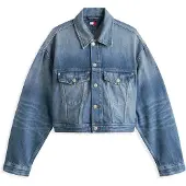 Tommy Hilfiger Tussenjas blauw denim / rood / zwart