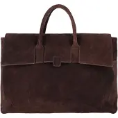 Manfield Donkerbruine suède weekendtas | Maat Onesize