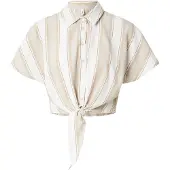 ONLY Blouse 'ONLJAKIRI' sand / donkerbeige / wit
