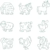 Woody Boerderij Stempel Puzzel 91184