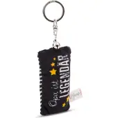 Magni Sleutelhanger mini pluche kussen Opa is legendarisch 8cm met bel