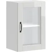 vidaXL Keukenbovenkast met glazen deur Porto hoogglans wit