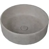 Guido Gusto Waskom Ion 42x42x15cm beton rond donker grijs inclusief afvoerplug