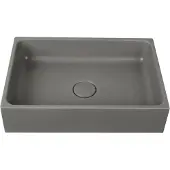 Guido Gusto Waskom Orion 41.5x28x10cm beton rechthoek grijs inclusief afvoerplug