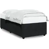 vidaXL Bedframe zonder matras 100x200 cm fluweel zwart