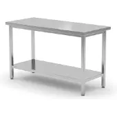 Hendi Robuuste werktafel met plank – 360˚ toegankelijk – verstelbare poten – 1000x700x850 mm
