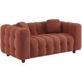 Sweeek 2 zitsbank, bekleed met bouclé textuur Terracotta