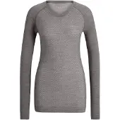 Falke Wool-Tech Light Round Neck sneldrogend wol functioneel functioneel shirt met lange mouwen dames grijs - maat L