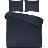 DoubleDry Dekbedovertrek 100% natuurlijk katoen tweepersoons 200x200/220 cm +