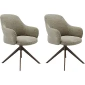 Label51 Eetkamerstoel Bern - Mushroom - Boucle - Brons Metalen Frame