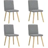 vidaXL Eetkamerstoelen 4 st stof lichtgrijs
