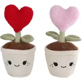 Van Manen Veenendaal Knuffel plant pluche hart 27cm - schattige zachte knuffel.