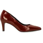 Manfield Burgundy lakleren pumps | Maat 40