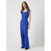 Y.A.S Loose fit jumpsuit van een mix van viscose en linnen, model 'ISMA'