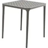 Merkloos Tafel Porto kunststof 65x65cm antraciet antraciet Kunststof Tafel