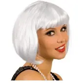 Boland Pruik cabaret wit kunststof wit Polyester Pruik
