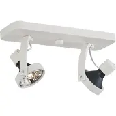 QAZQA Design plafondspot wit GU10 70mm 2-lichts verstelbaar - Vo