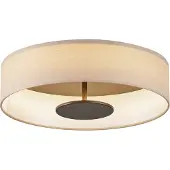 QAZQA Moderne plafondlamp beige stof incl. LED 3-staps dimbaar - Bredow