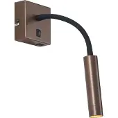 QAZQA Moderne bronzen wandlamp met USB-C poort - Gosna