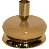 Mansion Atmosphere Kandelaar goud/beige emaille 10x10x8,5cm beige Emaille