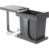 Hailo AS Solo - Prullenbak - 20 Liter Inhoud - Met Pull-out Systeem - Donkergrijs