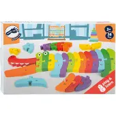 Small Foot - Houten ABC Krokodil Puzzel, 26dlg.
