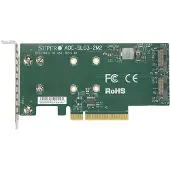 Super Micro Computer B.v. Kaart en Interface-adapter - Supermicro - AOC-SLG3-2M2 - PCIe 3.0 - M.2 - Lage profiel