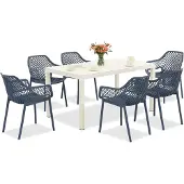 BICA King/Aria tuinset wit en blauw voor 6 personen