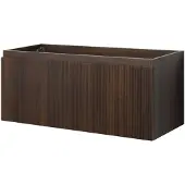 Aquazuro Wastafelonderkast Napoli 90cm - Notelaar Houtlook - Met 2 Lades - 89,4x50x47,5cm